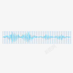 声音波纹蓝色动态波动矢量图素材