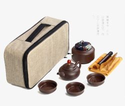 旅行茶具旅行套装茶具紫砂茶壶高清图片
