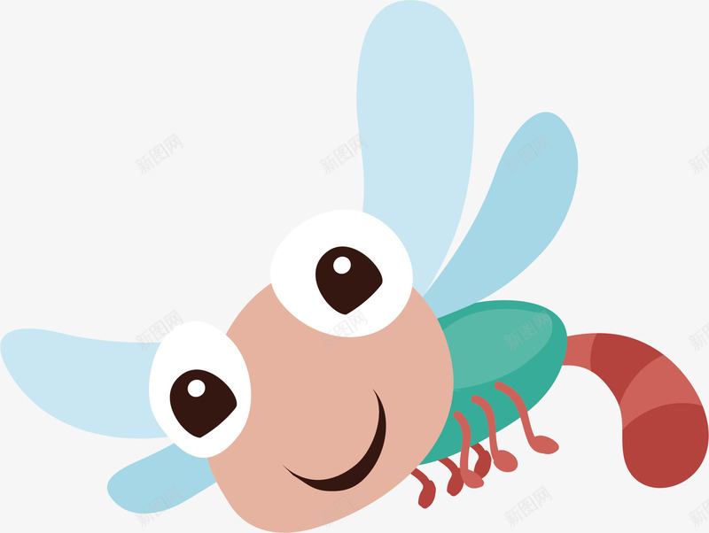 可爱的蚊子矢量图ai免抠素材_新图网 https://ixintu.com 创意 卡通手绘 可爱蚊子 水彩 矢量图 蓝色翅膀 蓝色蚊子 蚊子 飞行