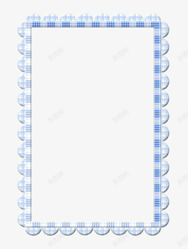 蓝色花边相框png免抠素材_新图网 https://ixintu.com 相框 花边相框 蓝色相框