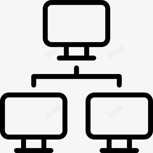 网络图标png_新图网 https://ixintu.com 办公 技术 电脑屏幕 电脑显示器 网络 连接
