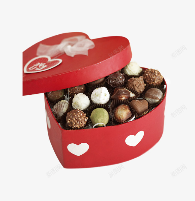 红色盒子巧克力psd免抠素材_新图网 https://ixintu.com 巧克力 情人节 浪漫 温馨