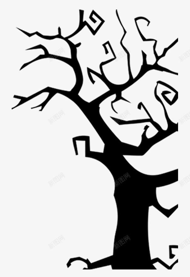 干枯的树图标png_新图网 https://ixintu.com 万圣节 卡通手绘 枯树 荒郊野坟 西方 黑色PNG
