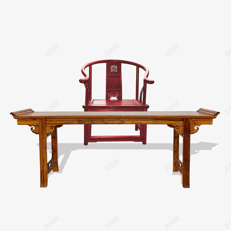 中国风木椅木桌png免抠素材_新图网 https://ixintu.com 中国风 木桌 木椅