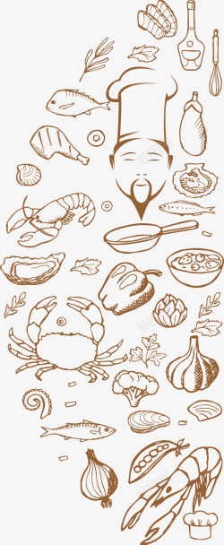 食品封面餐饮插图矢量图高清图片