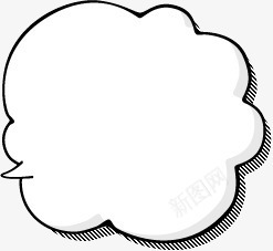 卡通白色云朵对话框png免抠素材_新图网 https://ixintu.com 云朵 云朵便签 卡通 对话框 白色