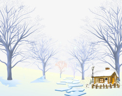 冬季景色二十四节气下大雪高清图片