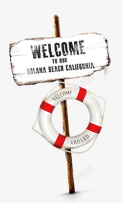 欢迎指示沙滩指示牌高清图片