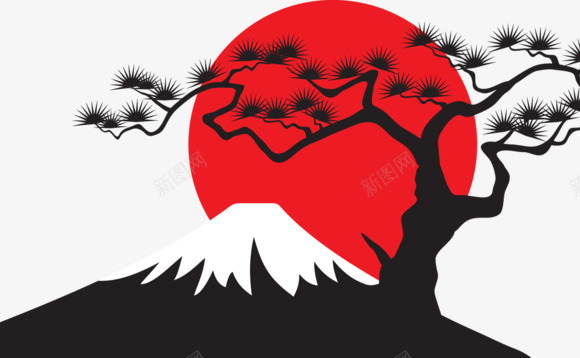 手绘极简日本富士山png免抠素材_新图网 https://ixintu.com 富士山 手绘 日本 极简 简笔画山 美丽的富士山