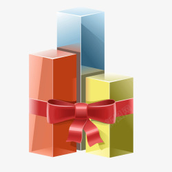 矩形盒子彩色立体矩形盒子礼物高清图片