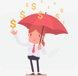 金钱掉下雨了矢量图高清图片