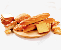 牛角美味的面包食物高清图片