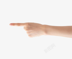 指着的手指向左侧指着手背朝外图高清图片