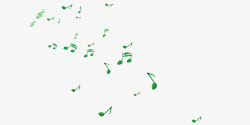 漂浮符号绿色音乐符号高清图片