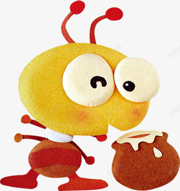 卡通蚂蚁蜜蜂采蜜可爱搞笑png免抠素材_新图网 https://ixintu.com 卡通 可爱 搞笑 蚂蚁 蜜蜂 采蜜