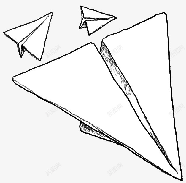 创意合成手绘纸飞机png免抠素材_新图网 https://ixintu.com 创意 合成 飞机 手绘纸飞机 简笔画 素描 立体感