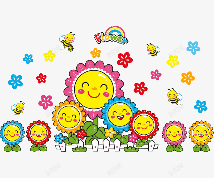 微笑的小孩笑脸png免抠素材_新图网 https://ixintu.com 五彩 卡通 可爱 小孩笑脸 微笑 手绘 笑脸 蜜蜂