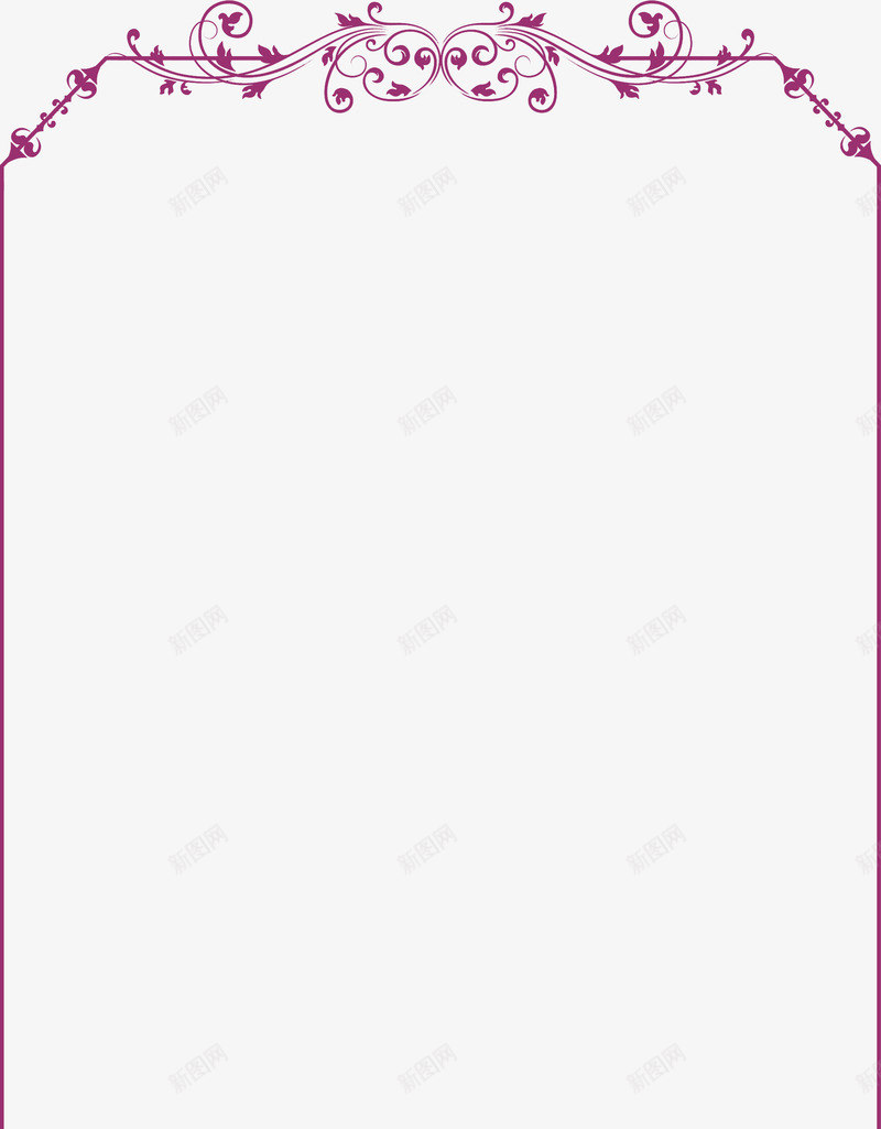粉色花纹边框相框png免抠素材_新图网 https://ixintu.com 粉色 花纹 边框
