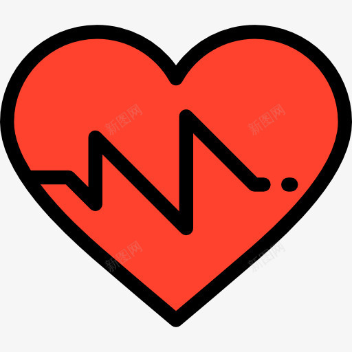 脉冲图标png_新图网 https://ixintu.com 医学图 心脏 脉冲率 脉搏 跳动 频率