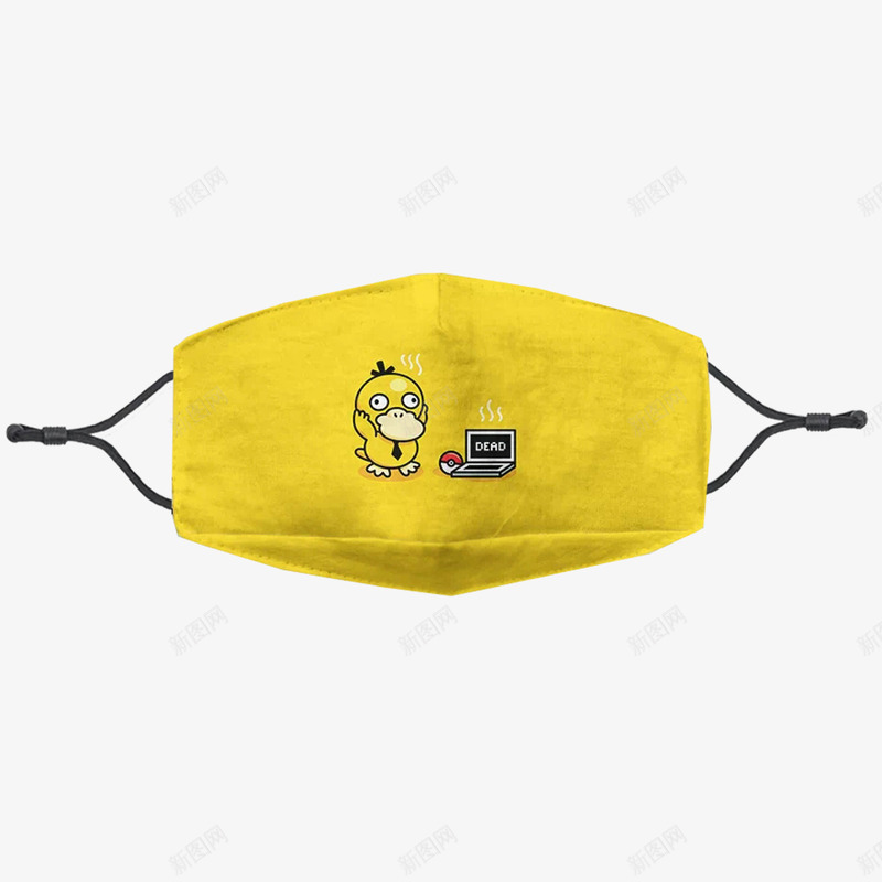 黄色鸭子可爱Q版一次性口罩psd免抠素材_新图网 https://ixintu.com Q版 一次性口罩 可爱 鸭子 黄色