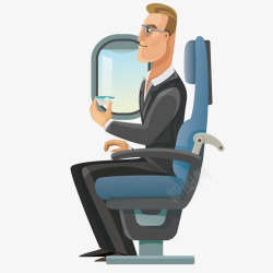 乘坐飞机乘坐飞机的商务人士矢量图高清图片