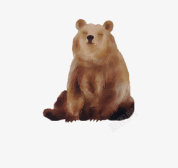 棕色熊猫矢量图素材