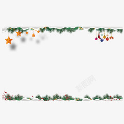 彩色宝石吊坠圣诞边框高清图片