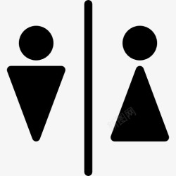 男女皆宜的舒适机场的厕所图标高清图片