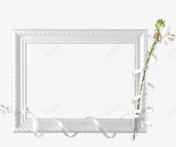 婚纱相框png免抠素材_新图网 https://ixintu.com 相框图片 相框素材 银色 长方形