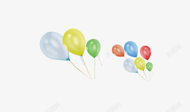 五彩气球装饰png免抠素材_新图网 https://ixintu.com 五彩 气球 装饰