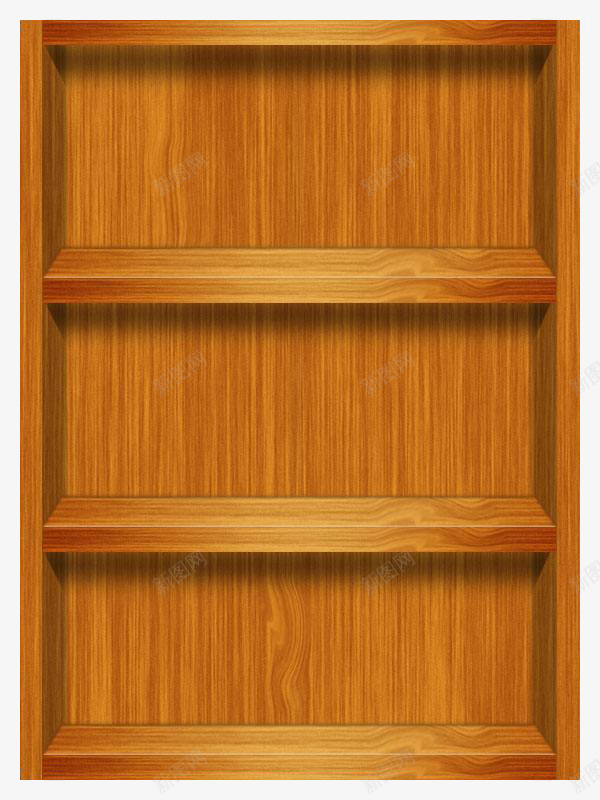 棕色木质书架png免抠素材_新图网 https://ixintu.com 家具 平面 木质书架 素材 设计