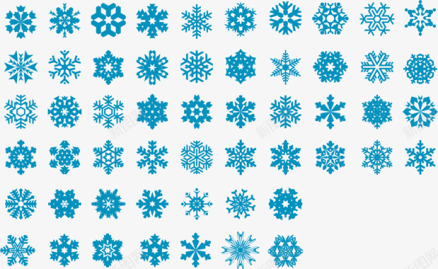 冬天的雪雪花图标矢量图图标