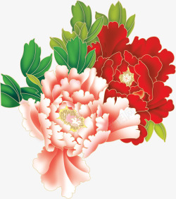 手绘彩色花朵国庆海报素材