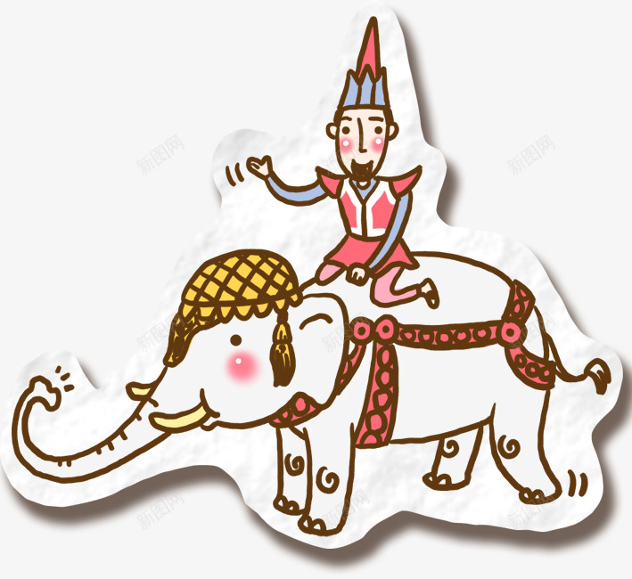 泰国大象png免抠素材_新图网 https://ixintu.com 卡通大象 旅游 旅行 泰国大象