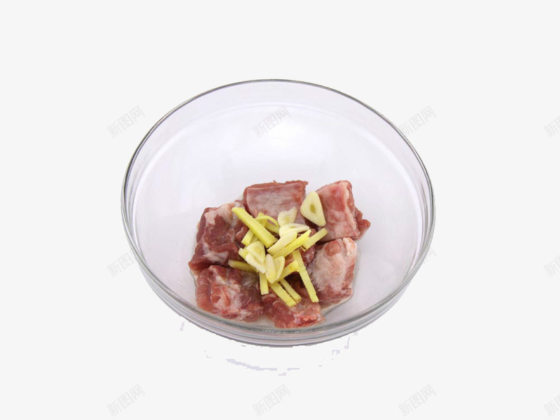盘装肉块姜丝png免抠素材_新图网 https://ixintu.com 姜丝 烹饪 盘装 肉块 食物