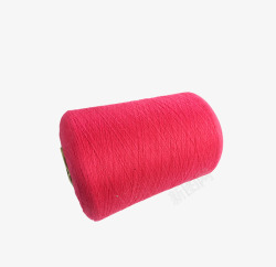 实物红色棉纱线素材