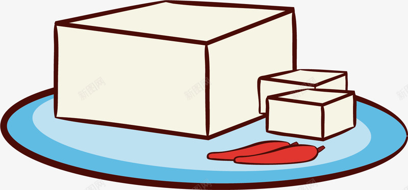 卡通豆腐矢量图ai免抠素材_新图网 https://ixintu.com PNG图 PNG图下载 创意卡通 卡通 卡通插图 插图 白豆腐 豆腐 豆腐块 矢量图