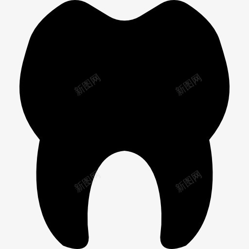 牙齿的轮廓图标png_新图网 https://ixintu.com 医疗图标 形状 牙 牙医 牙齿 身体部位 轮廓 黑色