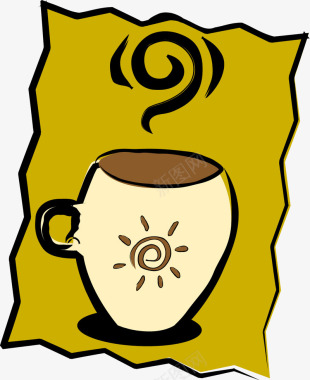 咖啡标签矢量图图标图标