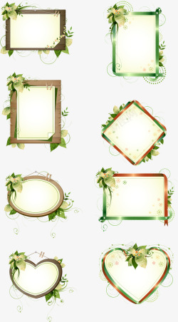 长框精美泛绿相框长框高清图片