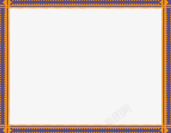 紫黄色花纹相框装饰素材
