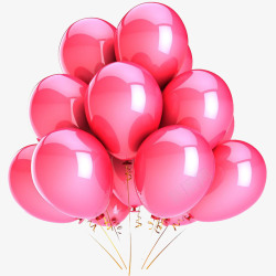 情人节粉色气球女王节装饰婚庆漂浮气球素材