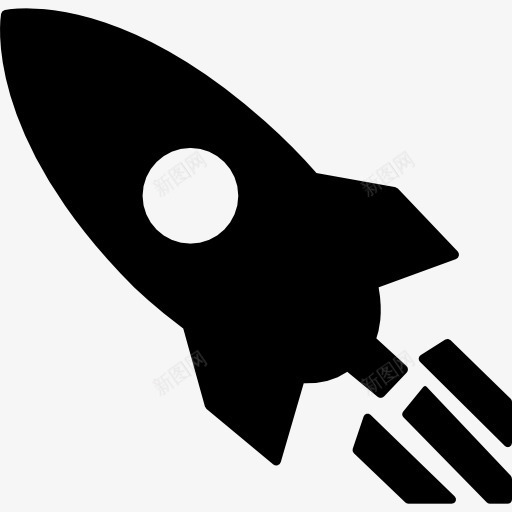 火箭指向左上方向图标png_新图网 https://ixintu.com 太空旅行 太空船 太空飞船 火箭 运输船 飞船