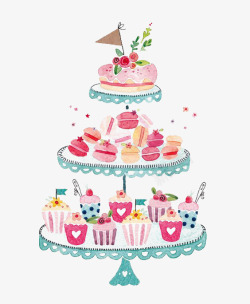 甜品插画素材库蛋糕高清图片