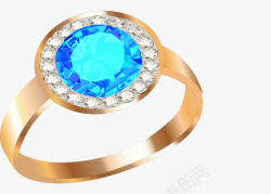 蓝宝石珠宝戒指素材