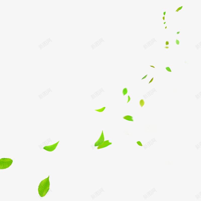绿色清晰树叶飘落png免抠素材_新图网 https://ixintu.com 树叶 清晰 漂浮 绿色