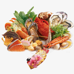 海鲜水产螃蟹矢量图海鲜大餐高清图片