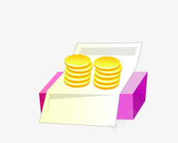 金融盒子金币素材