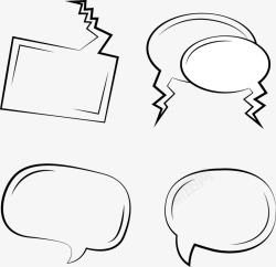 对话框设计手绘气泡对话框高清图片