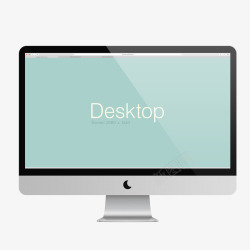 台式电脑显示器扁平苹果工作电脑显示器高清图片